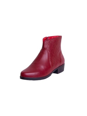 BOTA COURO VERMELHO