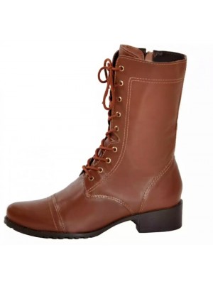 BOTA COURO CARAMELO